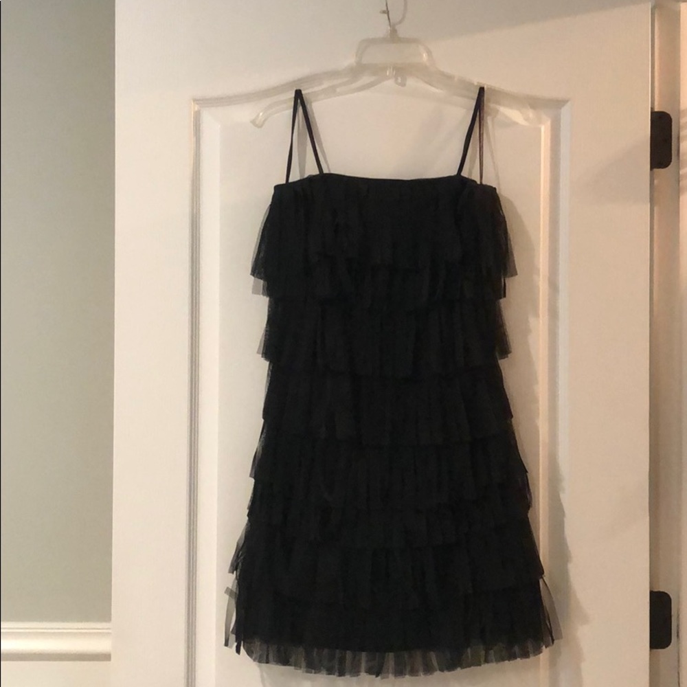 Ann Taylor Tulle Fringe Dress